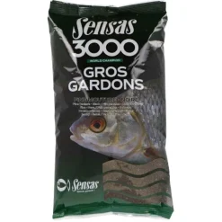 Amorce Sensas 3000 Gros Gardons Fine Mouture Noire 1kg