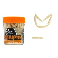 Appâts artificiels Powerbetes Vers de farine (colorie: blanc)