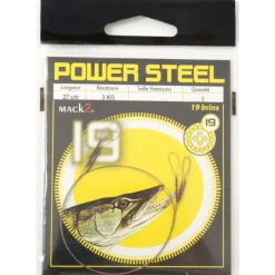 Bas de ligne acier carnassier x-line power steel 19 brins 27cm (x3)