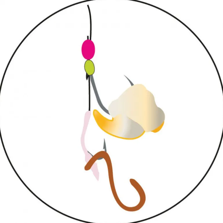 Bas de ligne mer flashmer multitouche 2 hamecons n°2