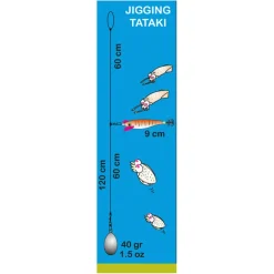 Bas de ligne mer flashmer seiche/encornet 1 turlutte