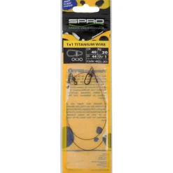 Bas de ligne monté carnassier spro matt black leader 1x1 titanium (x1)