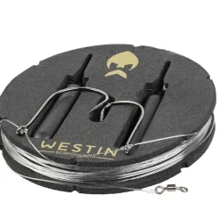Bas de ligne prêt à pêcher Westin Dropshot Rig Kit 10g (x2) + ShadTeez Pin-Tail (x2)