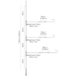 Bas de Ligne SPRO Salt Rig 23 Metal Boom Baitholders