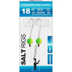 Bas de Ligne SPRO Salt Rig L-Range Polyball Citrus 1/0