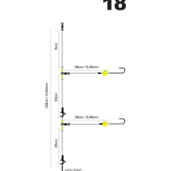 Bas de Ligne SPRO Salt Rig L-Range Polyball Citrus 1/0