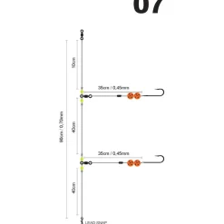Bas de Ligne SPRO Salt Rig Polyball Fluoro Orange 1/0