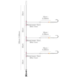 Bas de Ligne SPRO Salt Rig Metal Boom Worm