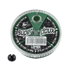Boite de plombs fendus coup lemer 6 cases chevrotine zig zag