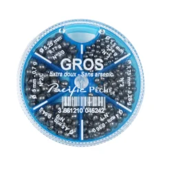 Boite de plombs fendus lemer 6 cases super doux gros