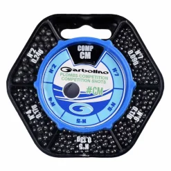 Boite distributrice plombs ronds anglaise compet 5 cases  Garbolino