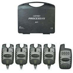Coffret 4 détecteurs carpe team carpfishing process vx + centrale