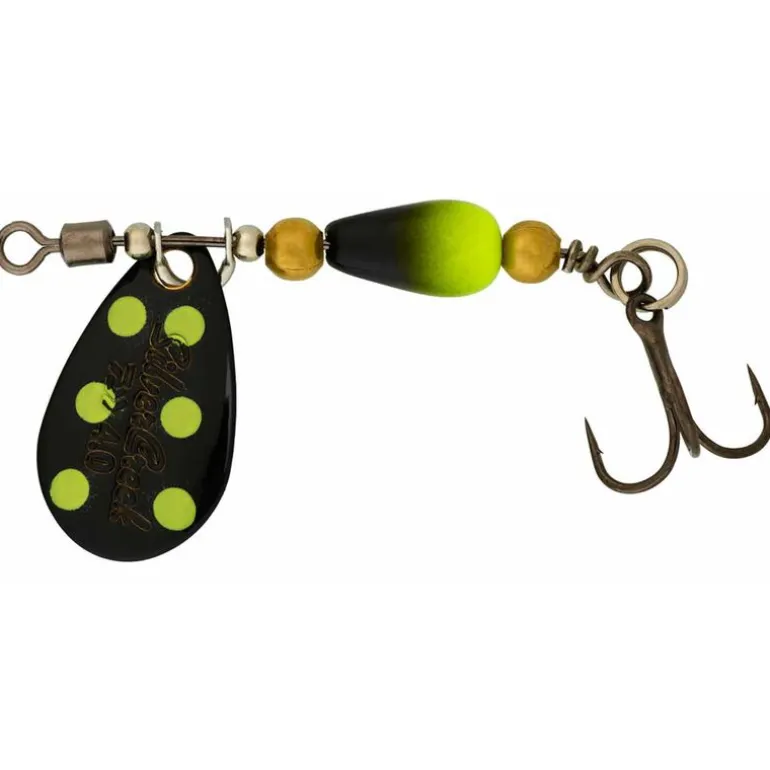 Cuillère Tournante Daiwa SilverCreek Spinner Black/Yellow Dots