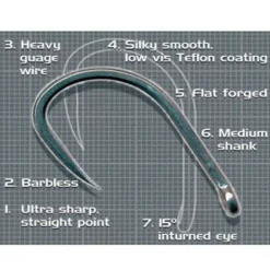 Hameçon sans ardillon carpe korda wide gape barbless