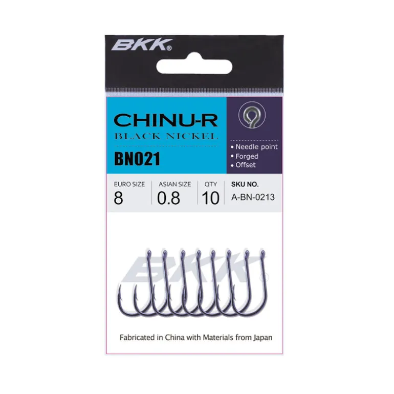 Hameçon Simple BKK Black Nickel à Oeillet