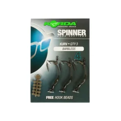 Hameçons montés carpe korda spinner hook sections kurv (sans ardillon)