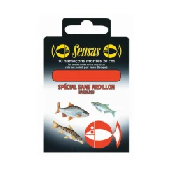 Hameçons montés coup sensas sans ardillon 20cm (x10)