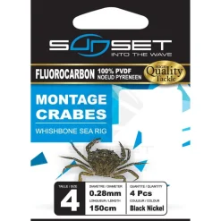 Hameçons montés Hm Rs compétition montage crabe / fluoro