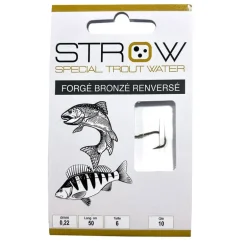 Hameçons montés STROW Forgé bronzé renversé 50cm
