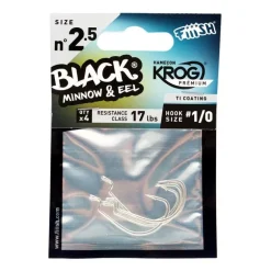 Hameçons texan fiiish krog premium vmc black minnow 105 (X4)