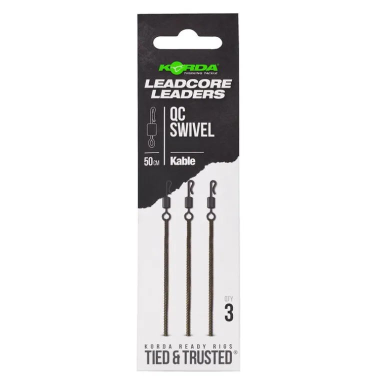 Leadcore Korda Kable Leadcore Leader QC Swivel  50cm