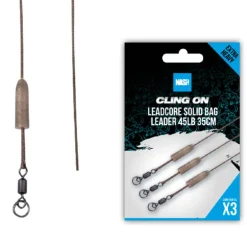 Leadcore Nash Ready Tied Leadcore Solid Bag Leader 35cm