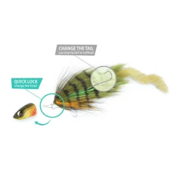 Leurre Bucktail Bim Tackle Crazy Rabbit Shallow 29cm, 33g