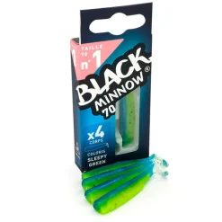 Leurre souple fiiish corps black minnow 70 7cm (x4)