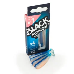 Leurre souple fiiish corps black minnow 70 7cm (x4)