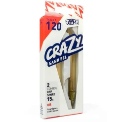 Leurres souples fiiish double combo crazy sand eel 120 off shore 12cm 15g