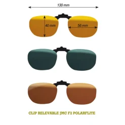 Lunettes polarisantes jmc clip relevable f2 / polarflite