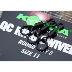 Émerillon rapide carpe korda quick change swivel loop fitting taille 11 (x8)