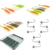 Pack 18 Shad 8.5cm +  9 Têtes Plombées + Boîte Offerte