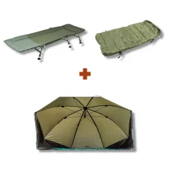 Pack Bedchair + Brolly + Duvet Process Team Carpfishing