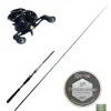 Pack Canne Casting Evok Invictus V2 2.13m, 14-42g + Moulinet Daiwa Phantom 100HL + Tresse Evok Tactikal Braid 0.18mm