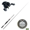 Pack Canne Casting Evok Invictus V2 1.83m, 10-30g + Moulinet Daiwa Phantom 100HL + Tresse Evok Tactikal Braid 0.15mm
