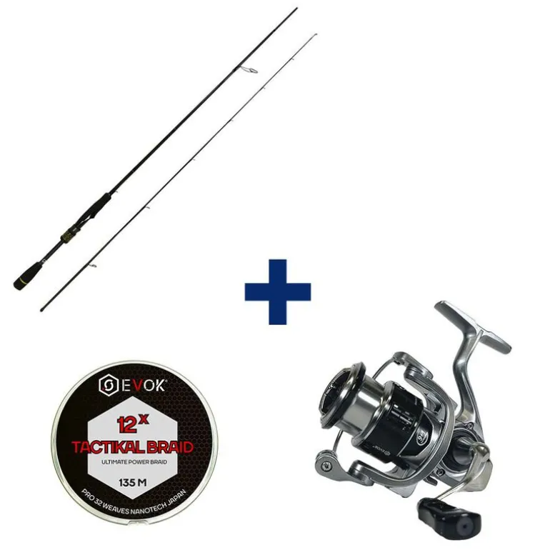 Pack Canne Evok Aerian 63mls 1.92m, 3-18g + Moulinet Aerian 2500Fd + Tresse