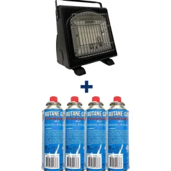 Pack Chauffage + 4 Cartouches de Gaz