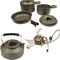 Pack Cooking Logistik Powerful Stove + Logistik Kettle + Logistik Cookware Set