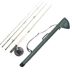 Pack Kit Mouche Silverstone Liberty Fly Fishing Kit 9" Soie de 4/5 + Tube  de transport 105cm