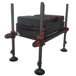 Pack station de pêche au coup team france s-lock match light + repose-pieds