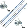 Pack surfcasting 2 cannes optimum surf + 2 moulinets x3 9000 sw