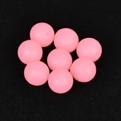 Perles rondes flottantes Sunset PHOSPHO ROSE (X20)