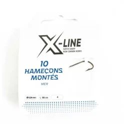 Pochette de 10 hameçons montès x-line mer