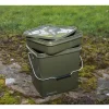 Seau carpe trakker olive square bucket