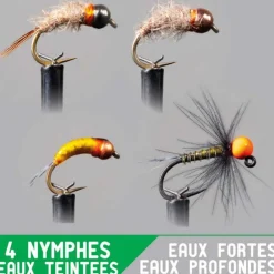 Set Nymphe Garbolino x4 - eaux fortes / profondes / teintées