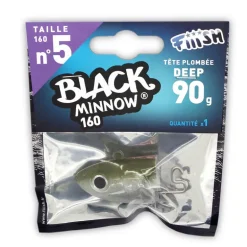 Tete plombee fiiish black minnow 160 deep 90g (x1)