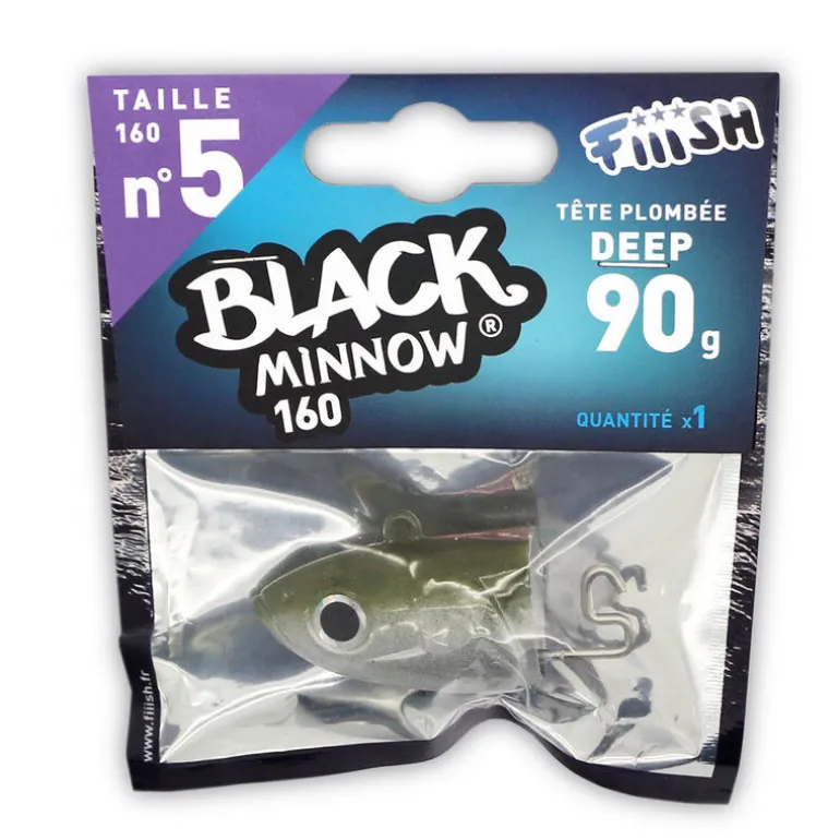 Tete plombee fiiish black minnow 160 deep 90g (x1)