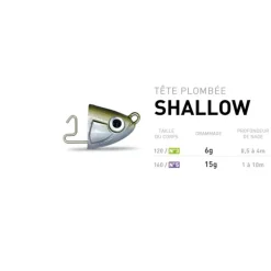 Tete plombee fiiish black minnow 120 shallow 6g (x2)