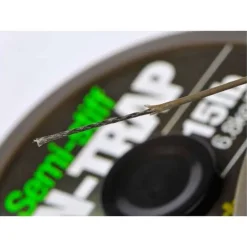 Tresse à bas de ligne carpe korda n-trap semi -stiff green 20m